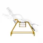 557G Cosmetical chair of gold with white kweets