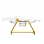 557G Cosmetical chair of gold with white kweets