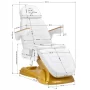 SILLON Lux 273b electric cosmetic chair, 3 motors, gold and white