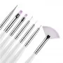 Brushes for acrylic gel decor, white, 7 elements