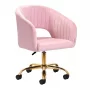 4Rico Rotating Chair QS-OF212G Pink Velvet