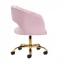 4Rico Rotating Chair QS-OF212G Pink Velvet