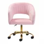 4Rico Rotating Chair QS-OF212G Pink Velvet