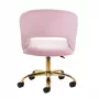 4Rico Rotating Chair QS-OF212G Pink Velvet