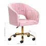 4Rico Rotating Chair QS-OF212G Pink Velvet