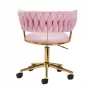 4Rico Drehstuhl QS-GW01G Pink Velvet