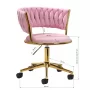 4Rico Drehstuhl QS-GW01G Pink Velvet