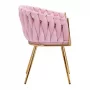 4Rico Chair QS-GW06G pink velvet