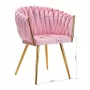 4Rico Chair QS-GW06G pink velvet