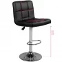 M06 quilted adjustable bar chair, black