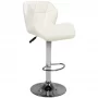 M01 quilted adjustable bar chair, white