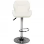 M01 quilted adjustable bar chair, white