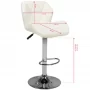 M01 quilted adjustable bar chair, white