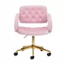 4Rico Rotating Chair QS-OF213G Pink Velvet