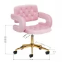 4Rico Rotating Chair QS-OF213G Pink Velvet