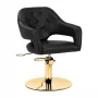 Gabbiano Parma hairdressing chair golden black