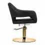 Gabbiano Parma hairdressing chair golden black