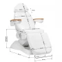 Electric cosmetic chair LUX, 4 Motor, white, with cradle